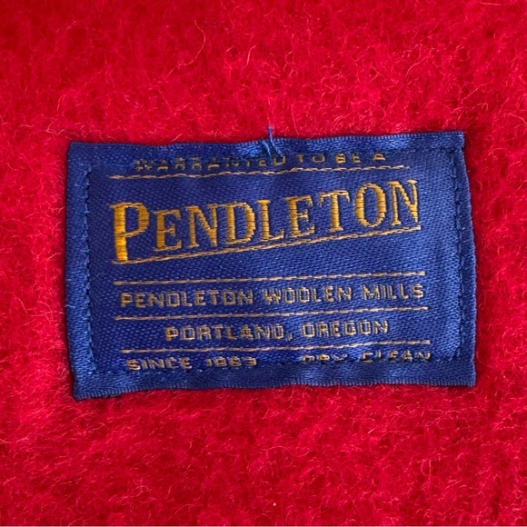 Rare⭐️Pendleton Sioux Star Reversible Blanket w/Grand Canyon Leather Carrier - Picture 4 of 10